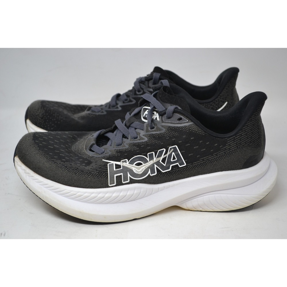 Hoka One One Mach 6 Womens Size 8 B Shoes Black Running Sneaker 1147810 BWHT Gym - Picture 5 of 14